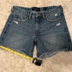 Womens Lucky Brand Boyfriend Denim Cut Off Shorts